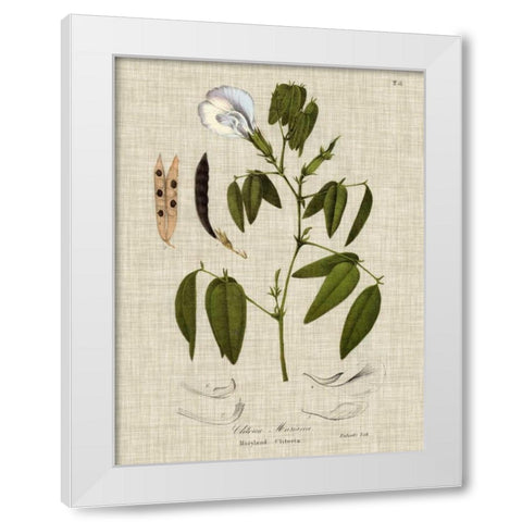 Linen and Leaves IV White Modern Wood Framed Art Print by Vision Studio