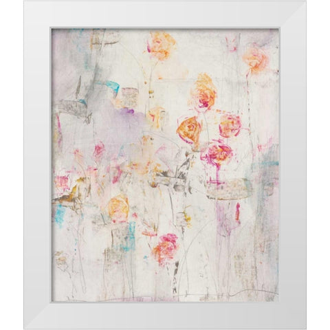 Spotted Garden II White Modern Wood Framed Art Print by OToole, Tim