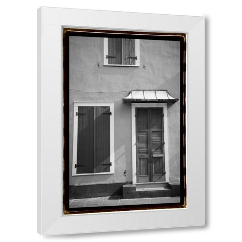 French Quarter Architecture III White Modern Wood Framed Art Print by DeNardo, Laura