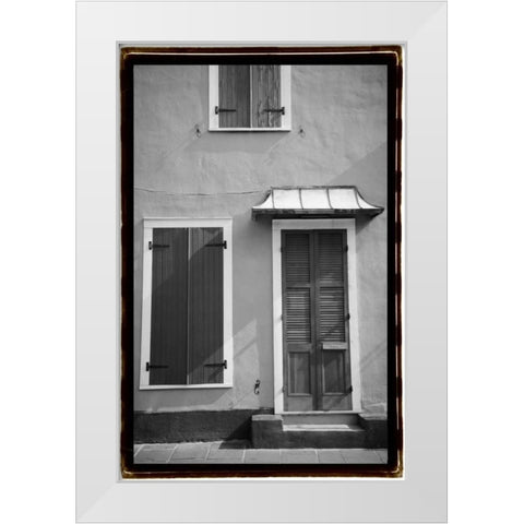 French Quarter Architecture III White Modern Wood Framed Art Print by DeNardo, Laura