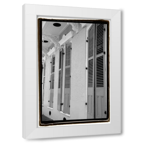 French Quarter Architecture IV White Modern Wood Framed Art Print by DeNardo, Laura