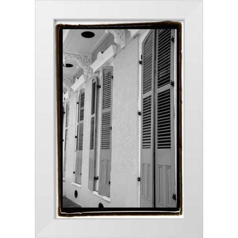 French Quarter Architecture IV White Modern Wood Framed Art Print by DeNardo, Laura