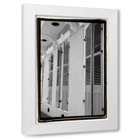 French Quarter Architecture IV White Modern Wood Framed Art Print by DeNardo, Laura