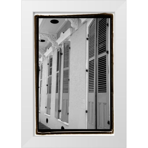 French Quarter Architecture IV White Modern Wood Framed Art Print by DeNardo, Laura