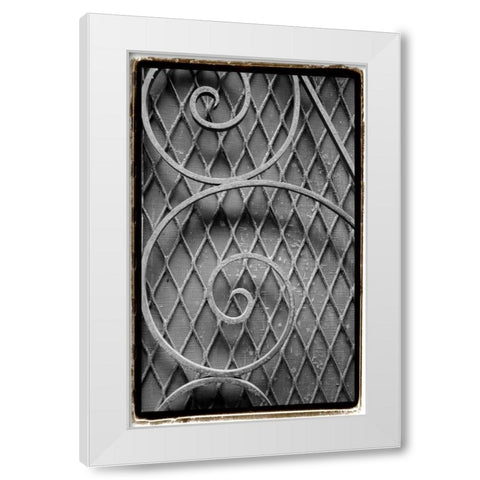 French Quarter Ironwork III White Modern Wood Framed Art Print by DeNardo, Laura