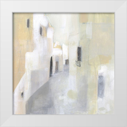 Pausa I White Modern Wood Framed Art Print by Borges, Victoria