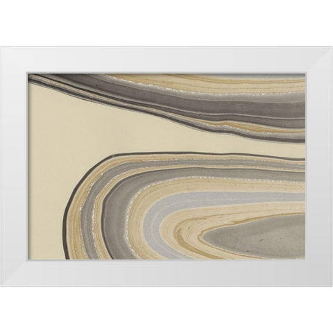 Cross Sections I White Modern Wood Framed Art Print by Stramel, Renee W.