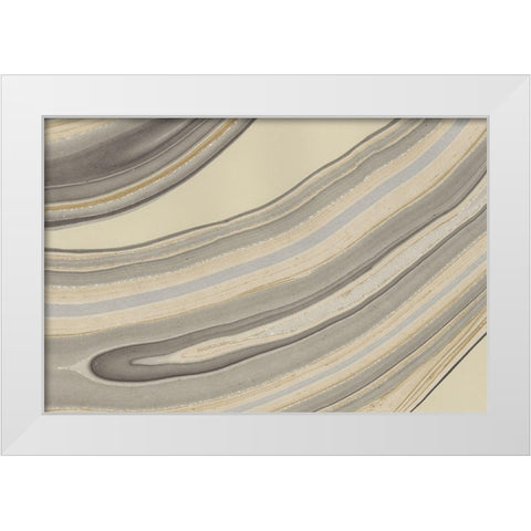 Cross Sections II White Modern Wood Framed Art Print by Stramel, Renee W.