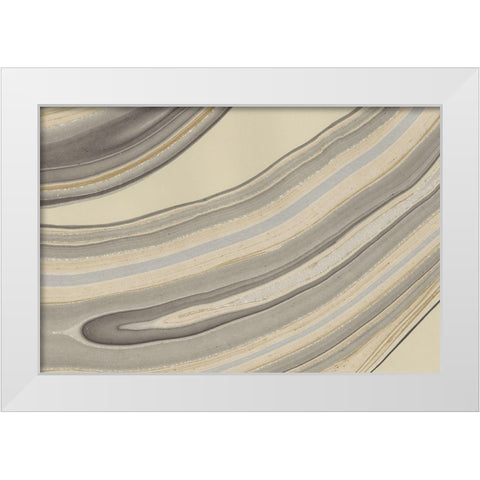 Cross Sections II White Modern Wood Framed Art Print by Stramel, Renee W.