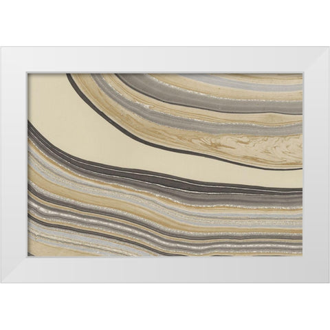 Cross Sections III White Modern Wood Framed Art Print by Stramel, Renee W.