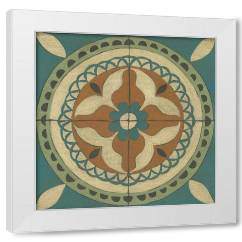 Fraser Tile I White Modern Wood Framed Art Print by Zarris, Chariklia