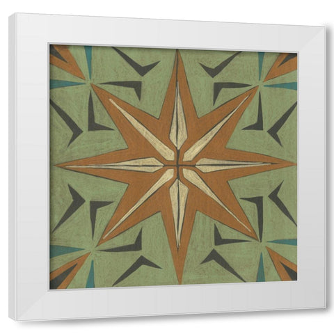 Fraser Tile III White Modern Wood Framed Art Print by Zarris, Chariklia