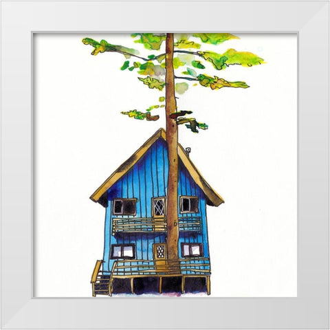 Rad Cabin I White Modern Wood Framed Art Print by McCreery, Paul