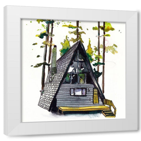 Rad Cabin II White Modern Wood Framed Art Print by McCreery, Paul