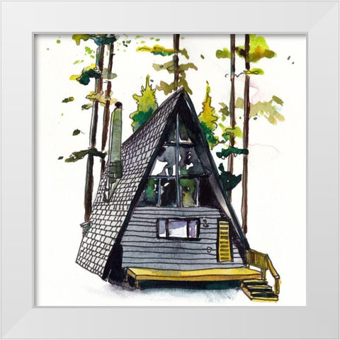 Rad Cabin II White Modern Wood Framed Art Print by McCreery, Paul