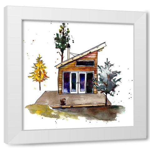 Rad Cabin IV White Modern Wood Framed Art Print by McCreery, Paul