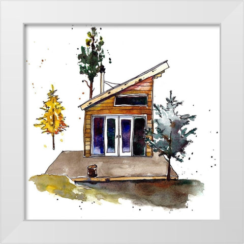 Rad Cabin IV White Modern Wood Framed Art Print by McCreery, Paul