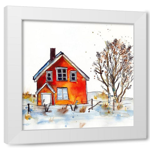 Rad Cabin V White Modern Wood Framed Art Print by McCreery, Paul