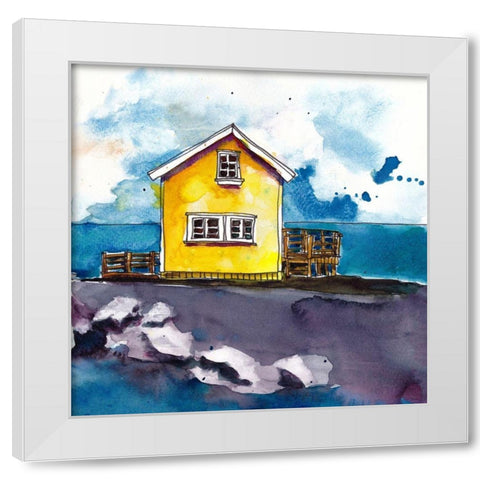 Cabin Scape I White Modern Wood Framed Art Print by McCreery, Paul