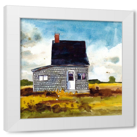 Cabin Scape II White Modern Wood Framed Art Print by McCreery, Paul