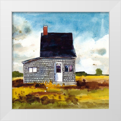 Cabin Scape II White Modern Wood Framed Art Print by McCreery, Paul