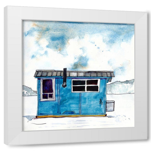 Cabin Scape III White Modern Wood Framed Art Print by McCreery, Paul