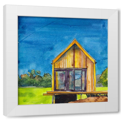 Cabin Scape VI White Modern Wood Framed Art Print by McCreery, Paul