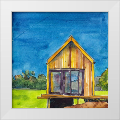 Cabin Scape VI White Modern Wood Framed Art Print by McCreery, Paul
