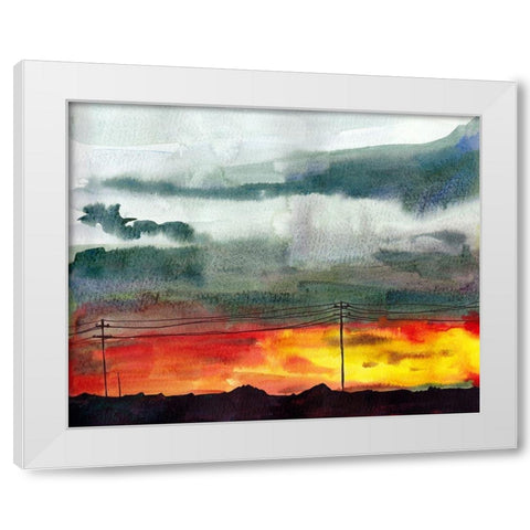 Night Sky II White Modern Wood Framed Art Print by McCreery, Paul