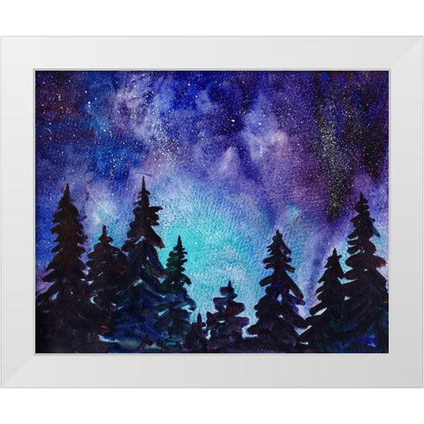 Night Sky III White Modern Wood Framed Art Print by McCreery, Paul