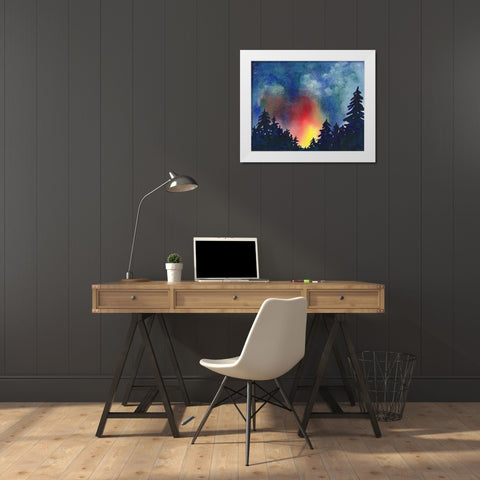 Night Sky IV White Modern Wood Framed Art Print by McCreery, Paul