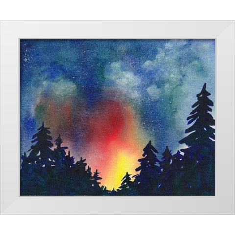 Night Sky IV White Modern Wood Framed Art Print by McCreery, Paul