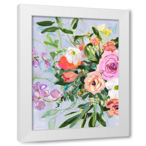 Mottled Flora I White Modern Wood Framed Art Print by Borges, Victoria
