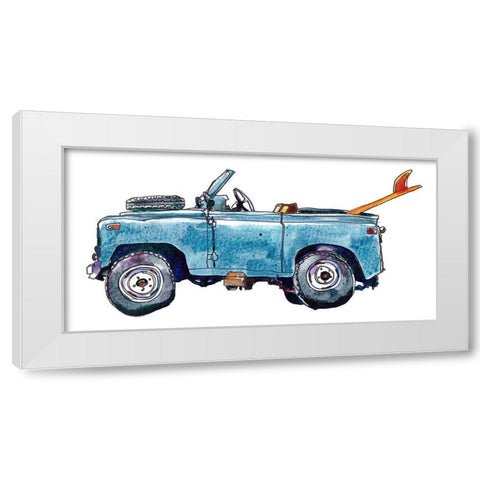 Surf Car VI White Modern Wood Framed Art Print by McCreery, Paul