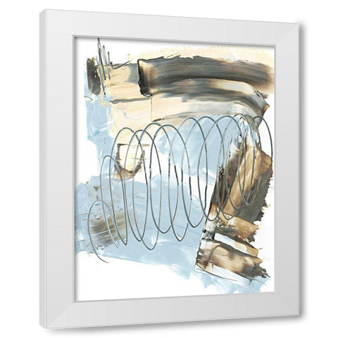 Uncoiled II White Modern Wood Framed Art Print by Harper, Ethan