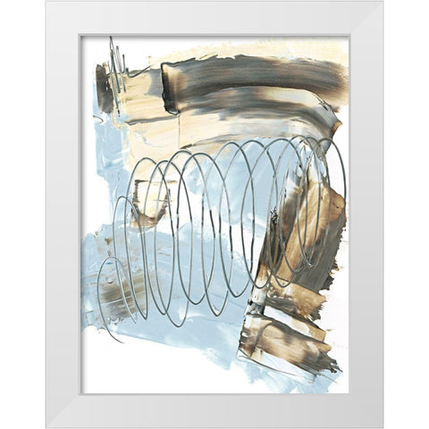 Uncoiled II White Modern Wood Framed Art Print by Harper, Ethan