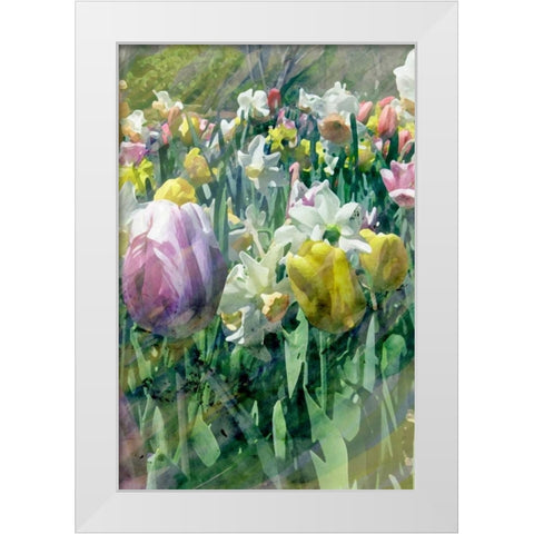 Spring at Giverny II White Modern Wood Framed Art Print by Ilosky, Pam