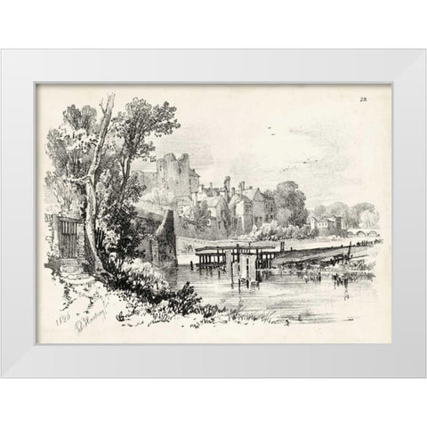Idyllic Landscape I White Modern Wood Framed Art Print by Harding, J.D.