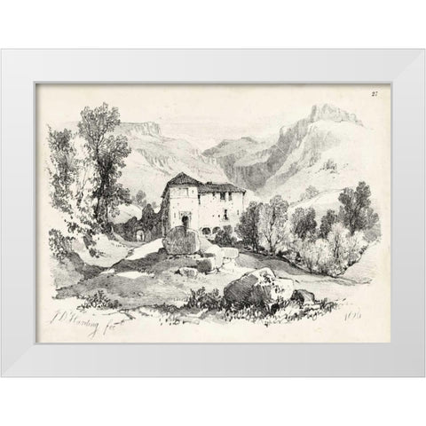 Idyllic Landscape IV White Modern Wood Framed Art Print by Harding, J.D.