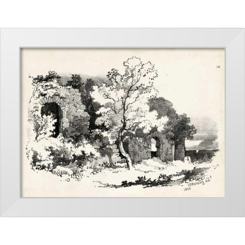 Idyllic Landscape VI White Modern Wood Framed Art Print by Harding, J.D.