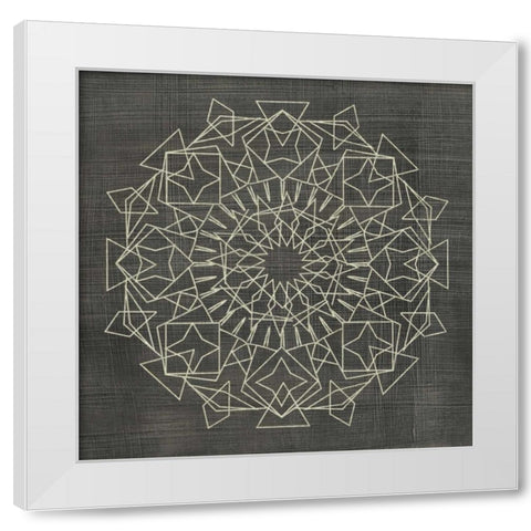 Geometric Tile I White Modern Wood Framed Art Print by Zarris, Chariklia