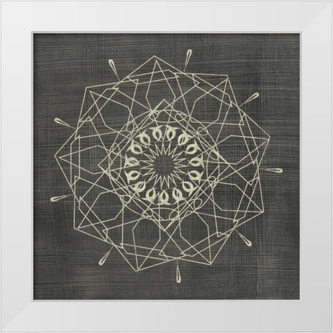 Geometric Tile II White Modern Wood Framed Art Print by Zarris, Chariklia