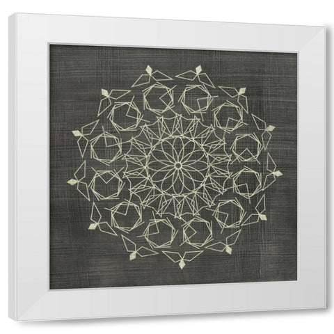 Geometric Tile III White Modern Wood Framed Art Print by Zarris, Chariklia