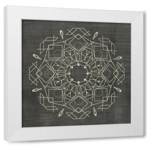 Geometric Tile IV White Modern Wood Framed Art Print by Zarris, Chariklia