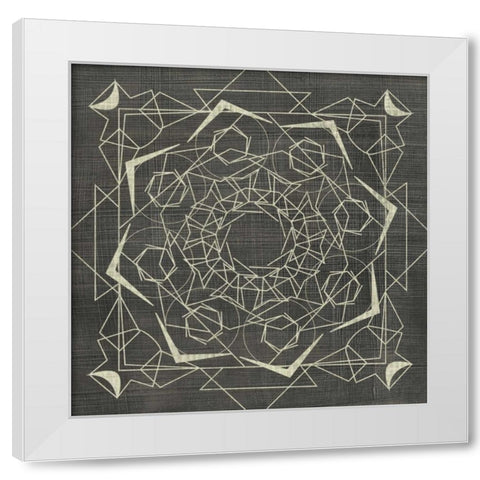 Geometric Tile VI White Modern Wood Framed Art Print by Zarris, Chariklia