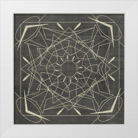 Geometric Tile VII White Modern Wood Framed Art Print by Zarris, Chariklia