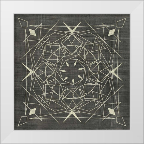 Geometric Tile VIII White Modern Wood Framed Art Print by Zarris, Chariklia