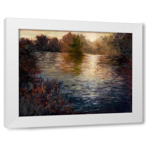 Glowing Reflection White Modern Wood Framed Art Print by Weber, Mary Jean