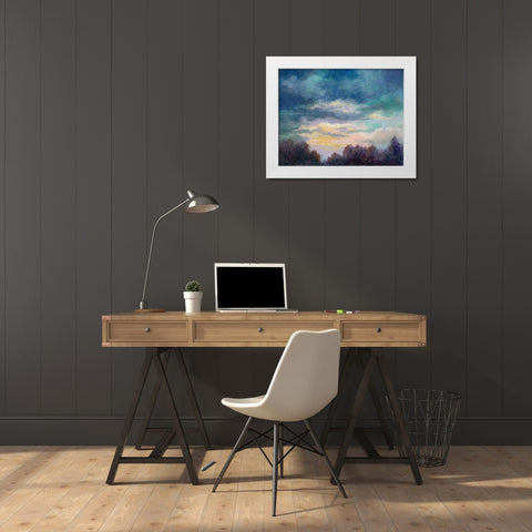 After the Storm White Modern Wood Framed Art Print by Weber, Mary Jean