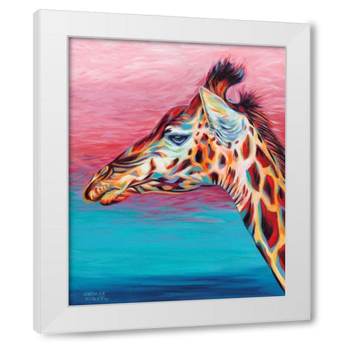 Sky High Giraffe II White Modern Wood Framed Art Print by Vitaletti, Carolee